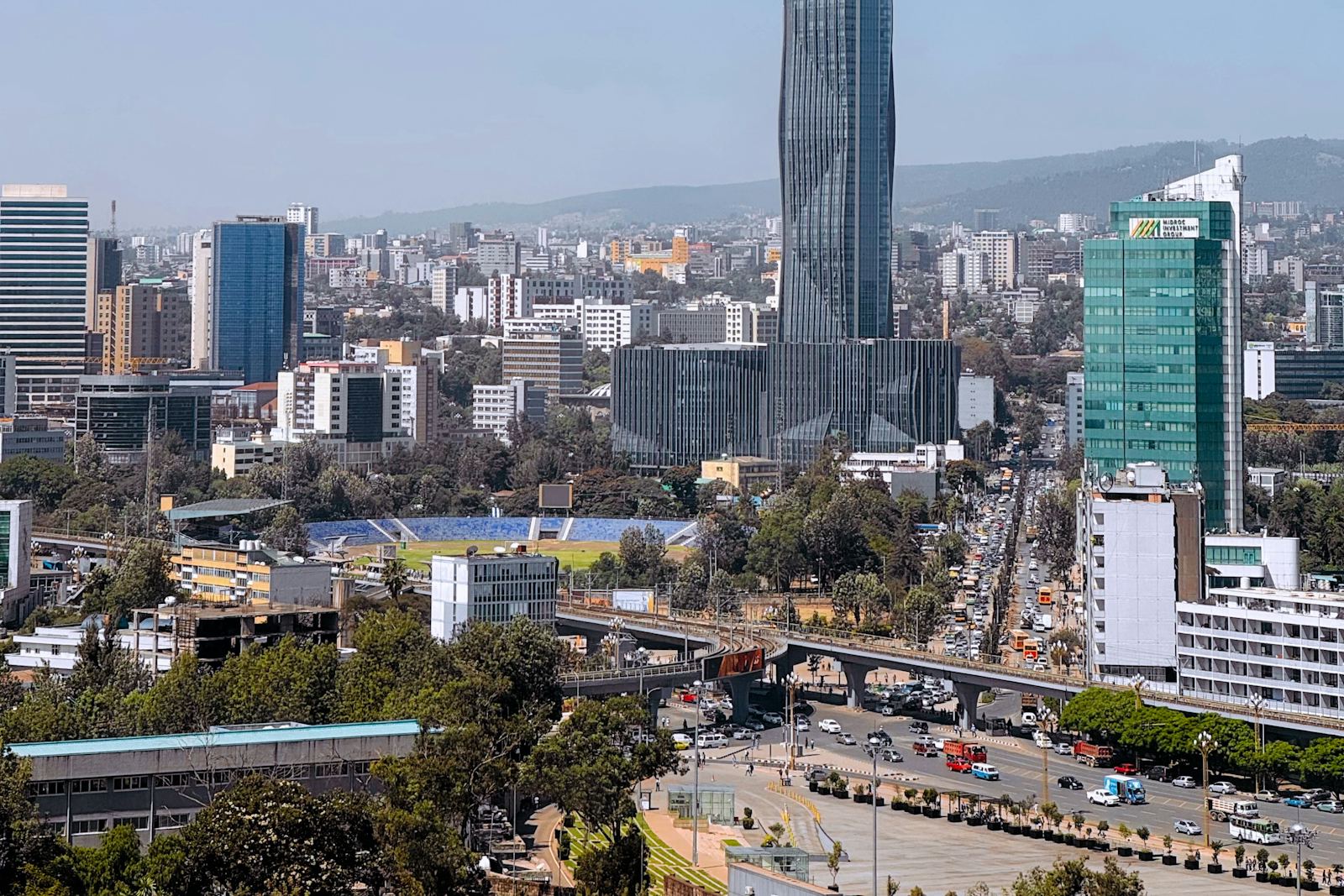 Modern Addis Ababa skyline, Ethiopia