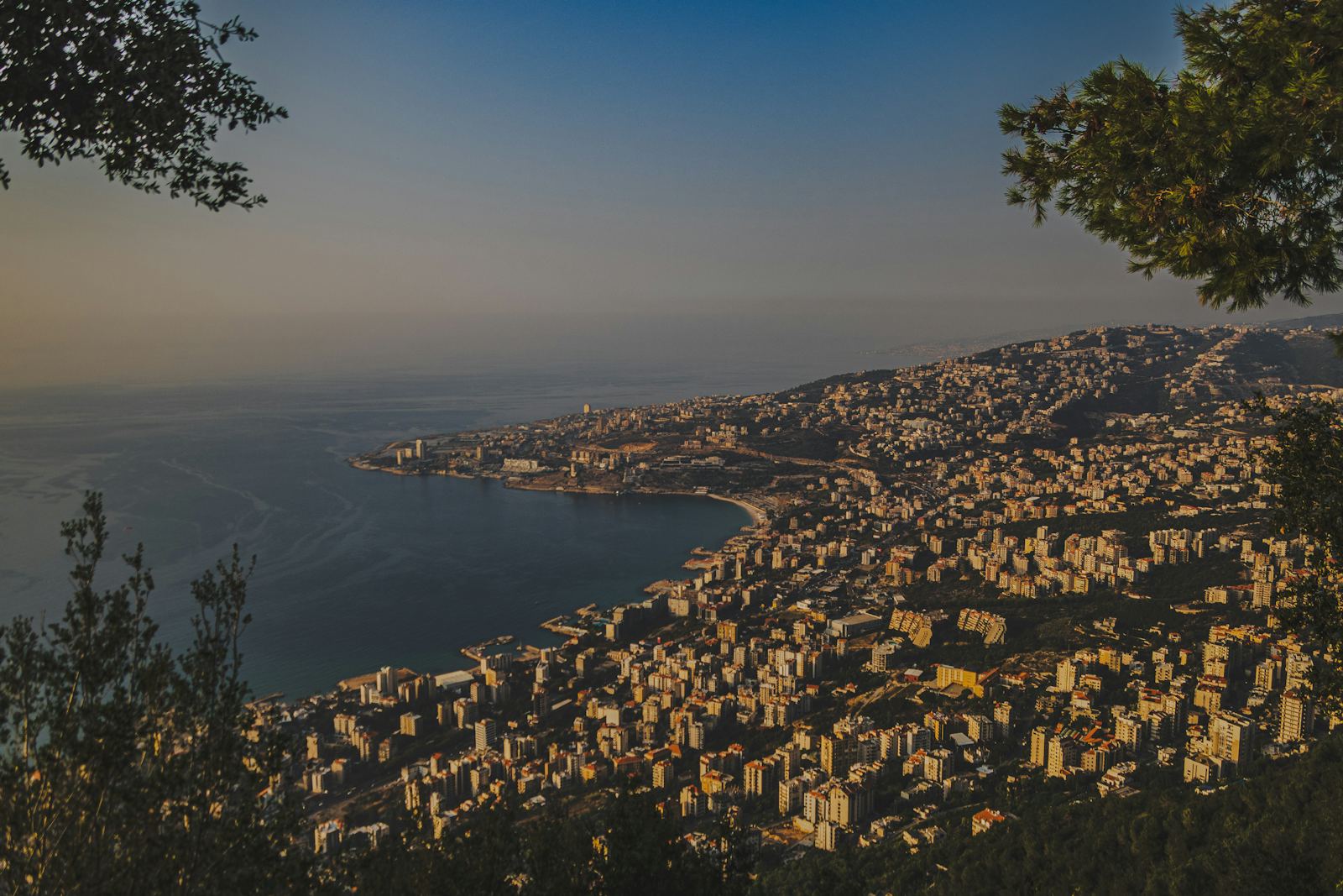 Beirut coastline overlooking the Mediterranean, Lebanon