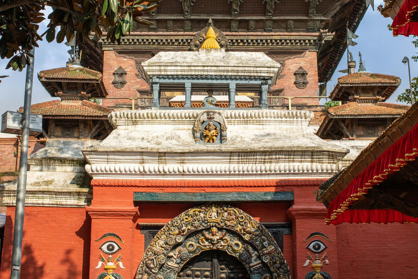 Ornate Newari temple in Kathmandu, Nepal